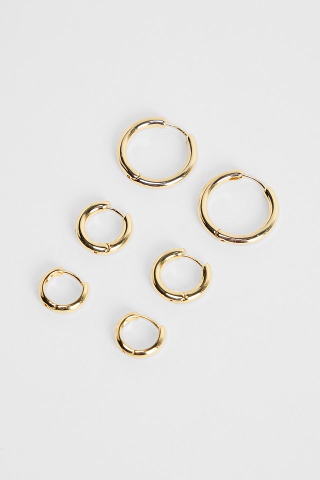 Paquete de 3 Aretes de Aro Túnel Silence + Noise #2