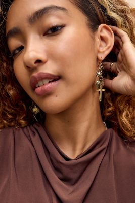 Silence + Noise XL Etched Hoop Earrings