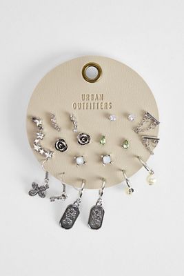 Boucles d'oreilles empilables Silence + Noise Rose & Cross - Lot de 10