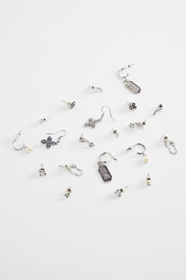 Silence + Noise Rose & Cross Stacking Earrings 10-Pack #1
