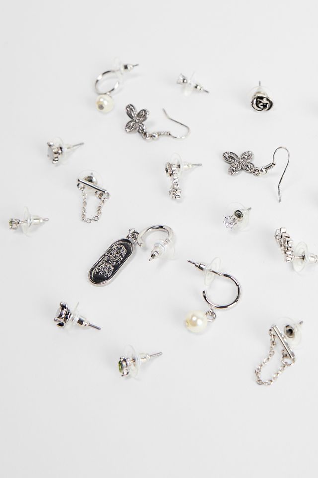 Silence + Noise Rose & Cross Stacking Earrings 10-Pack #2