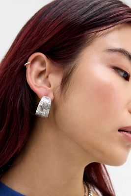 Lot de 3 boucles d'oreilles Rose gravée Silence + Noise