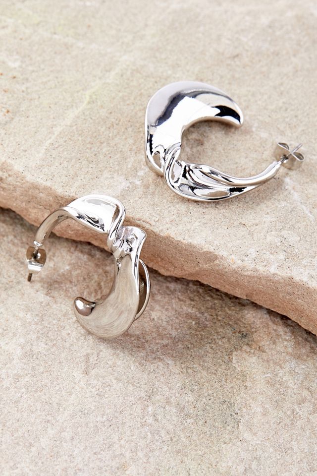 Silence + Noise Twist Hoop Earrings Urban Outfitters UK