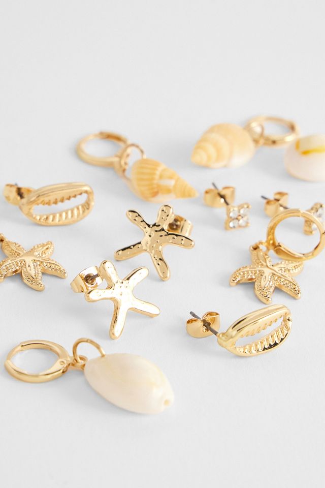 Lot de 6 boucles d'oreilles coquillage UO #2