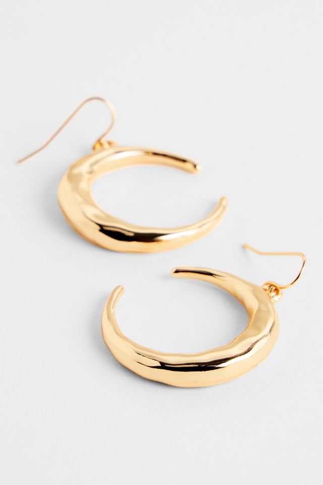 Aretes de Luna Martillada Silence + Noise #2