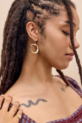 Silence + Noise Hammered Moon Earrings Product Page