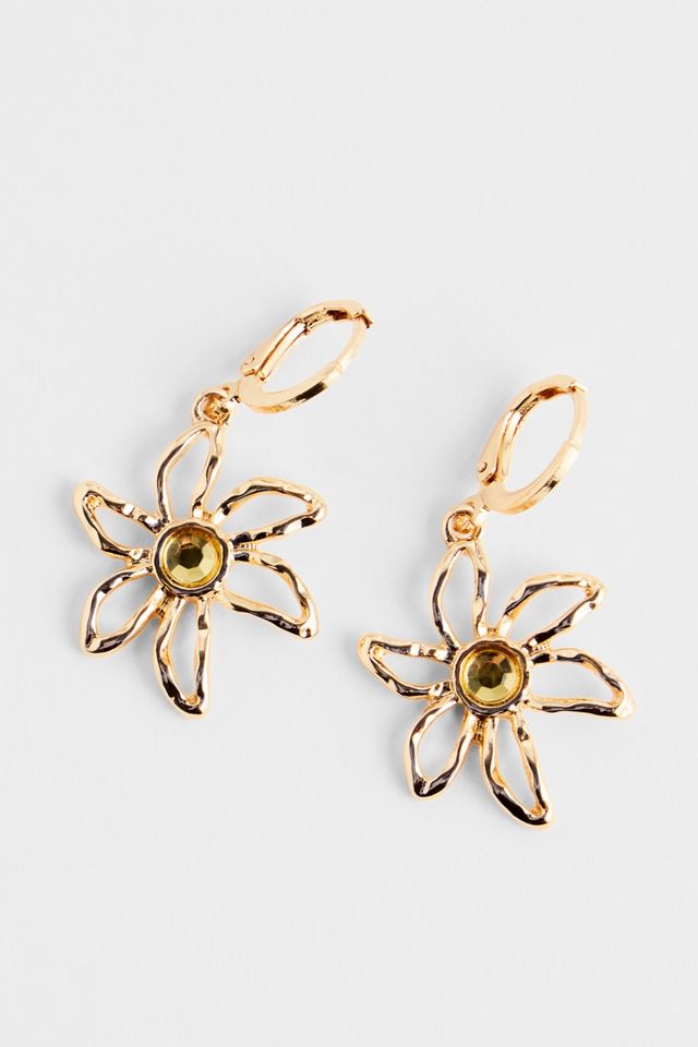 Silence + Noise Flower Gem Earrings #1