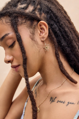 Boucles d'oreilles fleur et pierre en taille: TAILLE UNIQUE - Silence + Noise - Modalova