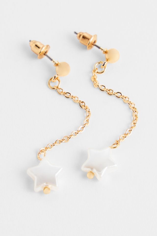 Silence + Noise Star Pearl Drop Earrings #1