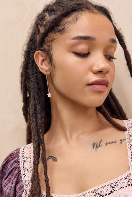 Silence + Noise Star Pearl Drop Earrings