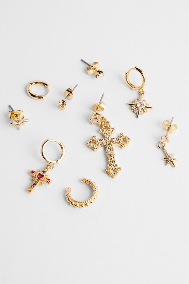 Silence + Noise Cross Stacking Earrings
