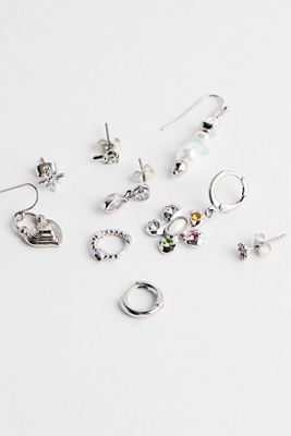 Silence + Noise Flower Stacking Earrings