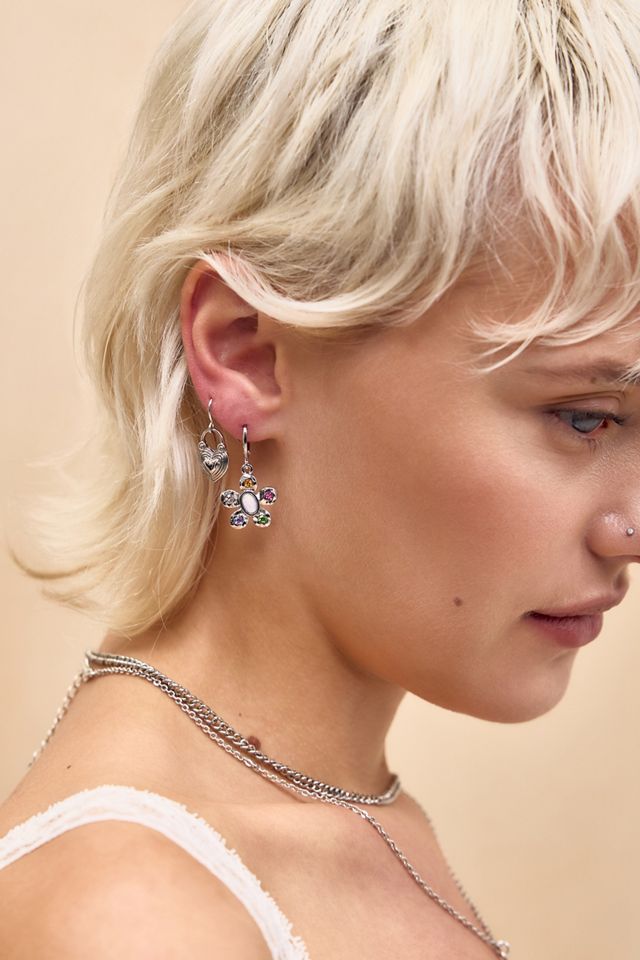 Silence + Noise Flower Stacking Earrings #2