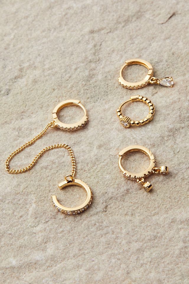Bijoux De Mimi – Zusammenpassendes Creolen-Set mit Kristallen #1