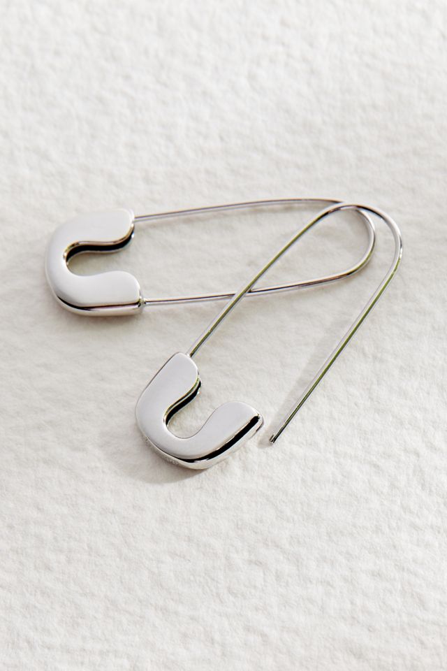 Caotic Safety Pin Hoop Earrings #1
