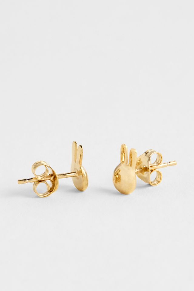 Miffy 18ct Gold Plated Stud Earrings #1