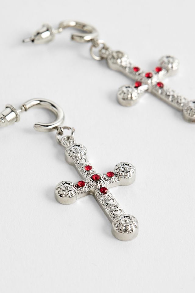 Boucles d'oreilles croisées Silence + Noise #2