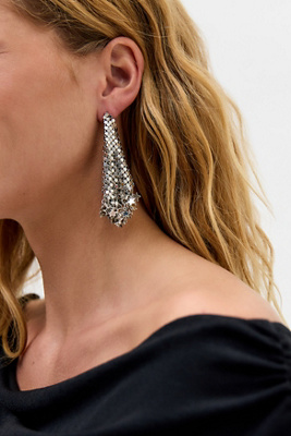 Silence + Noise Chainmail Earrings - Silver at Urban Outfitters