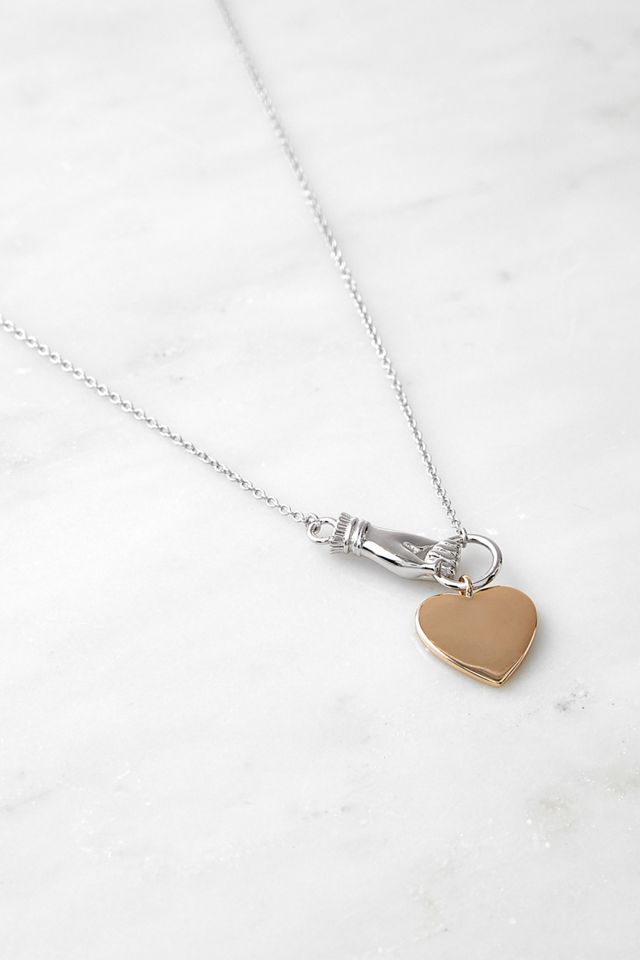 REGALROSE Hand Grasping Heart Necklace #1