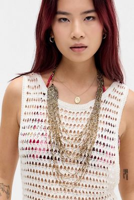 Silence + Noise Longline Layered Drape Necklace