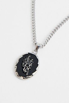 Collana con Ciondolo Antico Teschio da Surf Ed Hardy