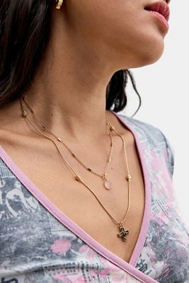 Set di 2 Collane UO con Mini Croce