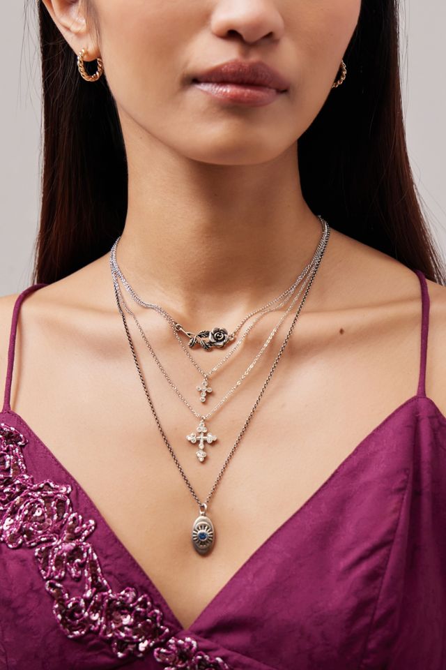 Silence + Noise Double Cross Pendant Necklace 2-Pack  #1