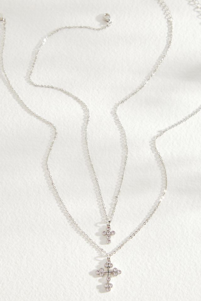 Silence + Noise Double Cross Pendant Necklace 2-Pack  #2