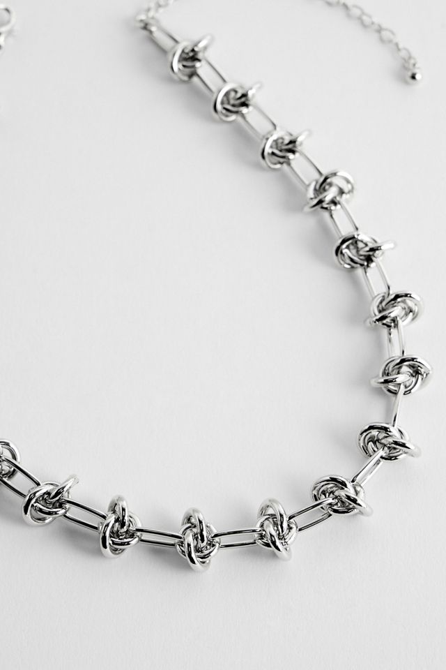 Collar Choker con Cadena Anudada Silence + Noise #1