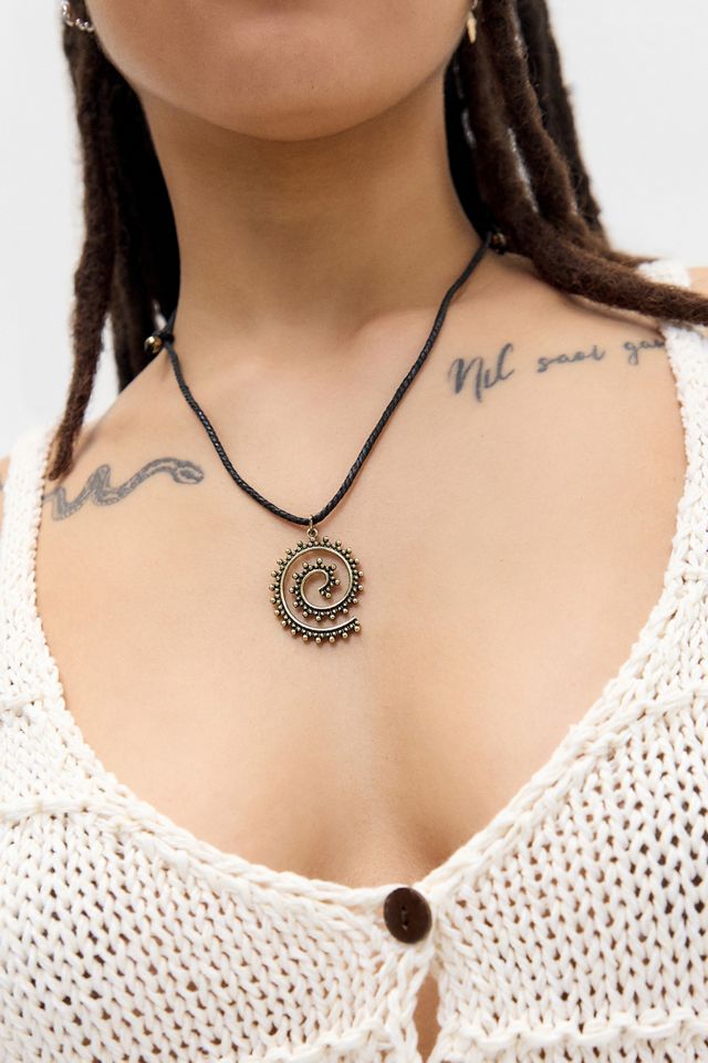 Silence + Noise Ornate Spiral Choker Necklace #1
