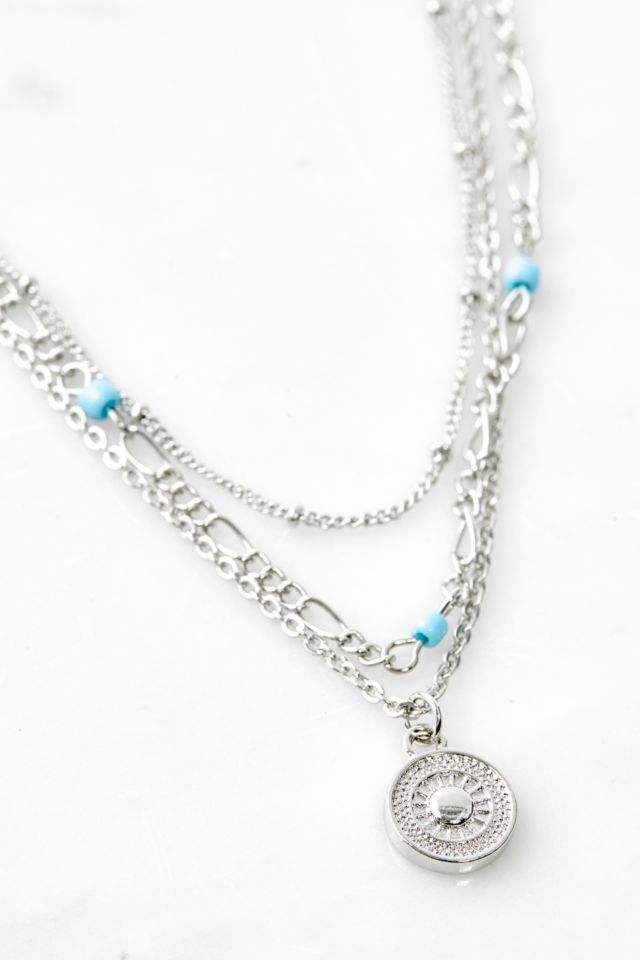 Turquoise Bead Multilayer Necklace | Urban Outfitters UK