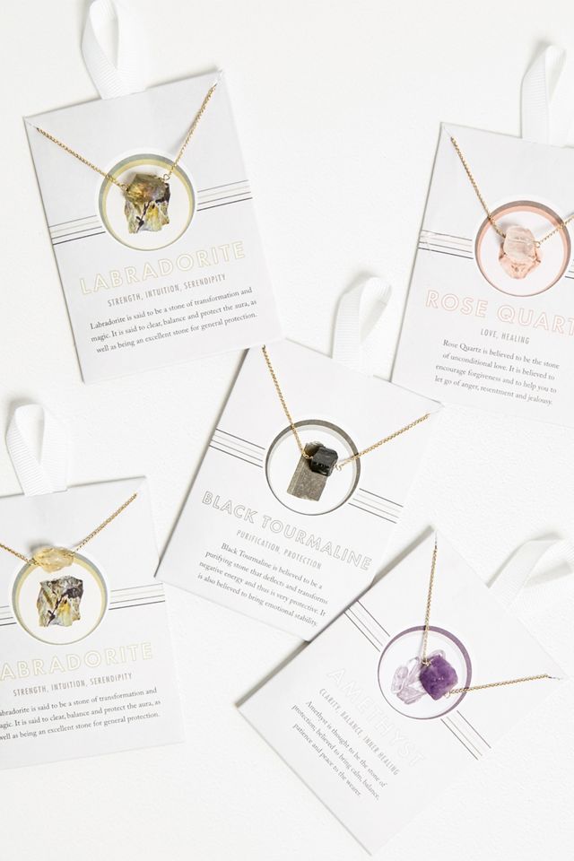 Natural Healing Crystal Gold-Plated Necklace #3