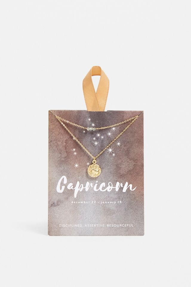 Collier doré signe astrologique Capricorne #1
