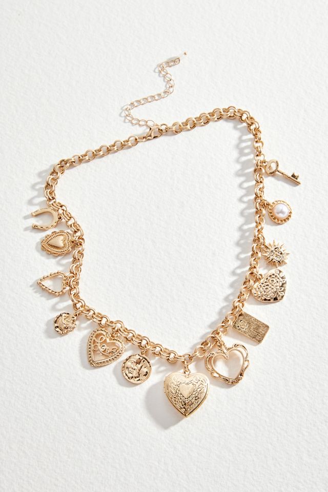 Silence + Noise Heart Charm Necklace #2
