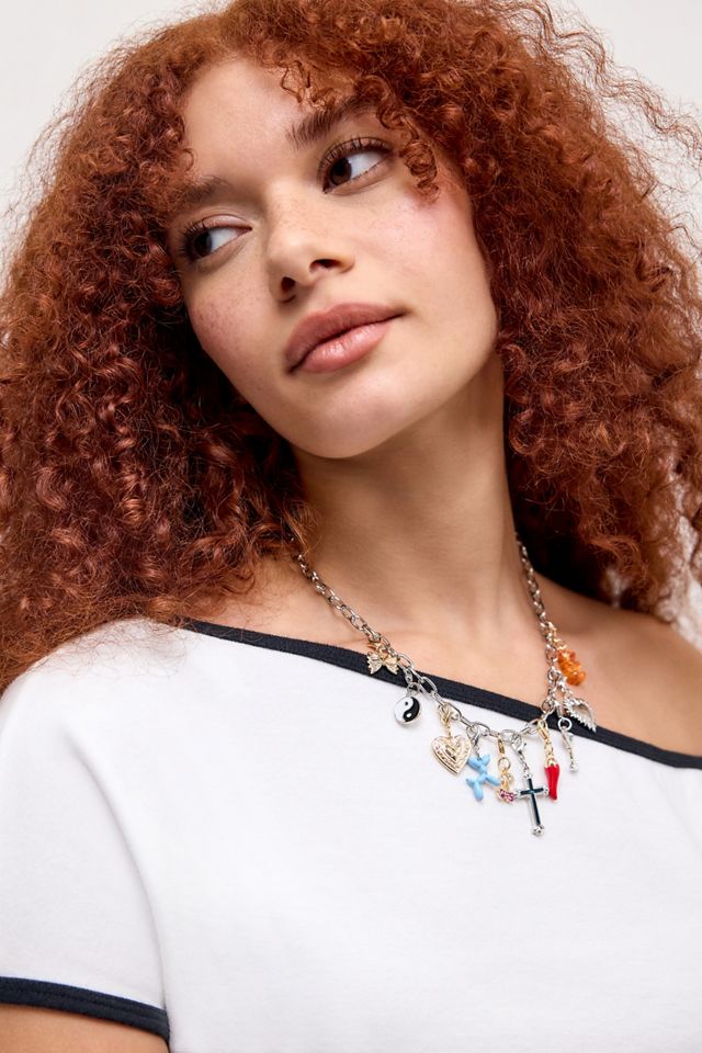 Silence + Noise Charm Chain Necklace #1