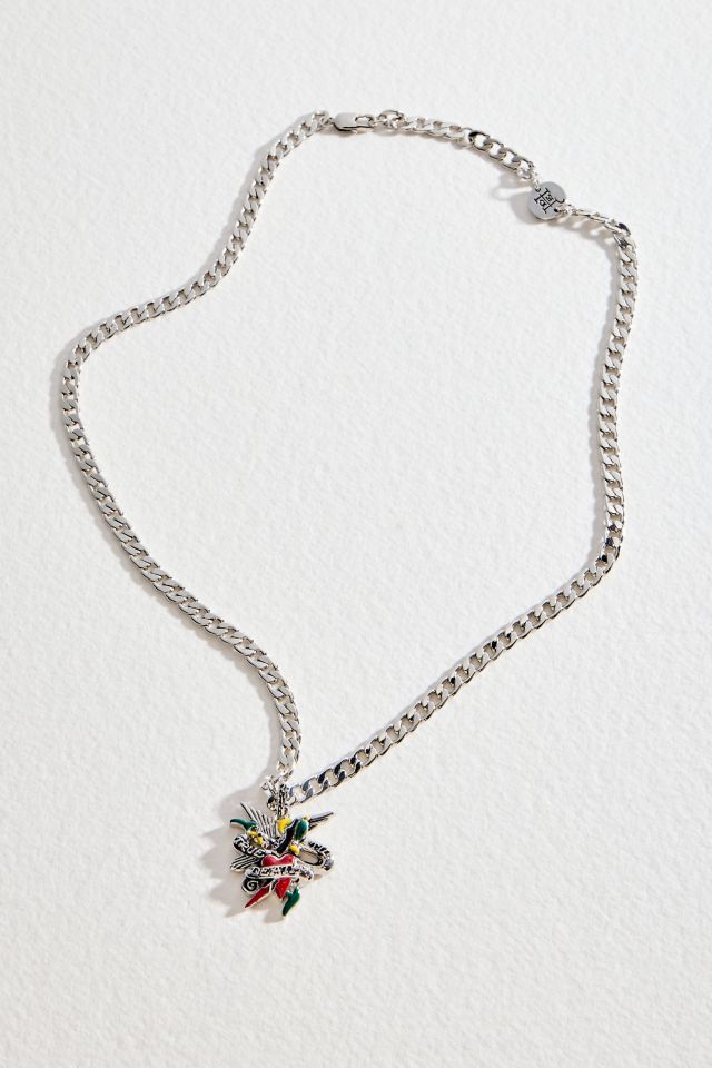 Ed Hardy Heart & Dagger Pendant Necklace | Urban Outfitters UK