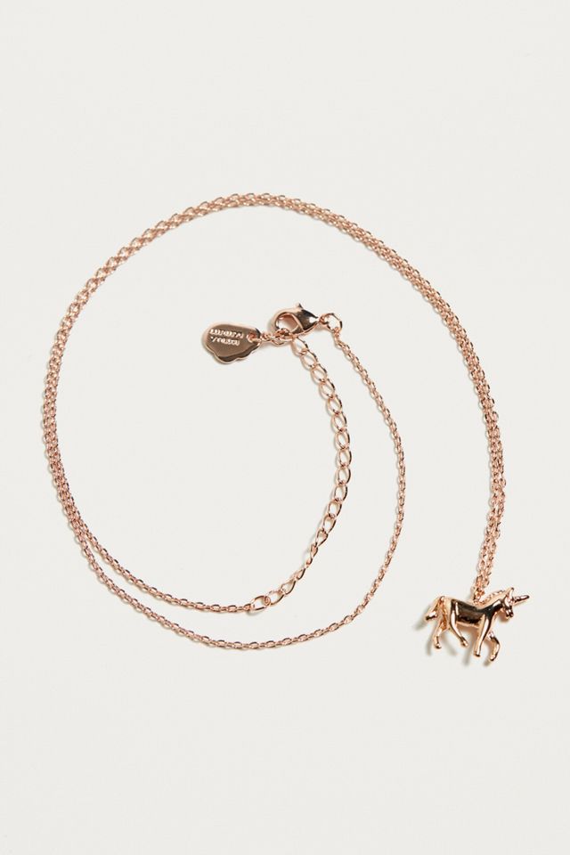 Estella Bartlett Unicorn Rose Gold Plated Necklace #2