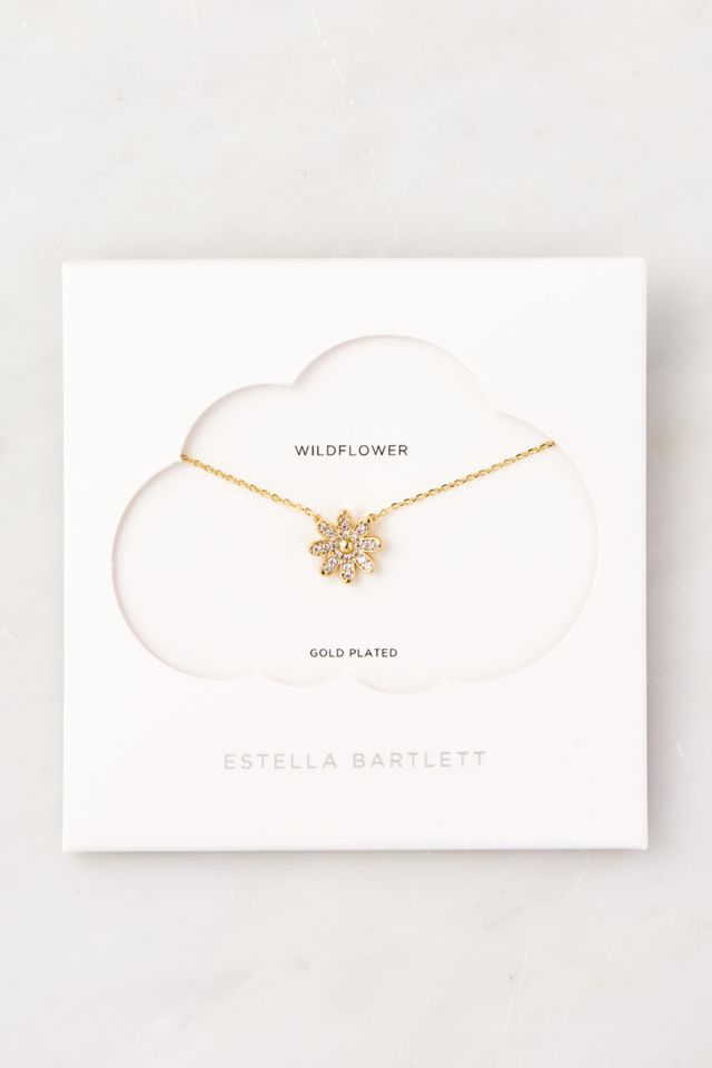 Estella Bartlett Daisy Wildflower CZ Pendant Necklace | Urban Outfitters UK