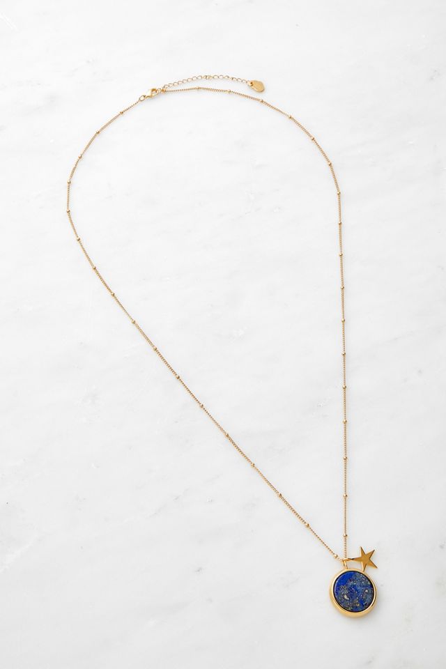 Estella Bartlett Lapis Lazuli & Star Pendant Necklace #2