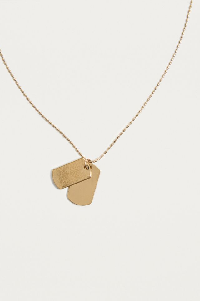 Tag Pendant Chain Necklace  #1