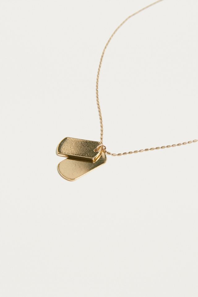 Tag Pendant Chain Necklace  #2