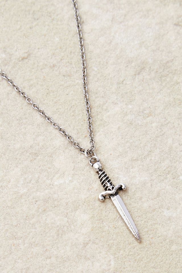 Silence + Noise Dagger Cross Charm Pendant Necklace | Urban Outfitters UK