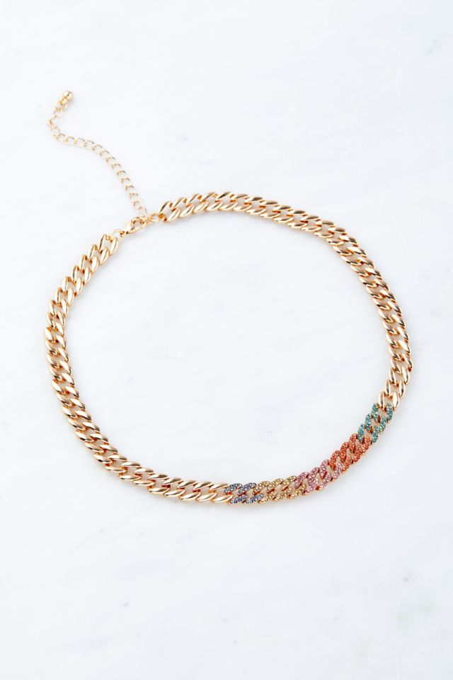 Crystal Chain Necklace | Urban Outfitters UK