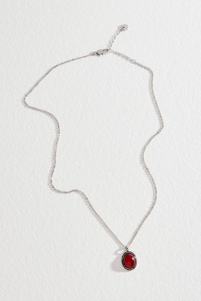 UO Amber Stone Pendant Necklace #2