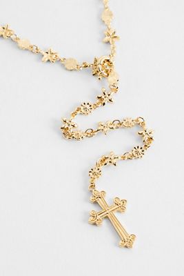 Silence + Noise Blütenblatt Glied Kreuz Lariat Halskette