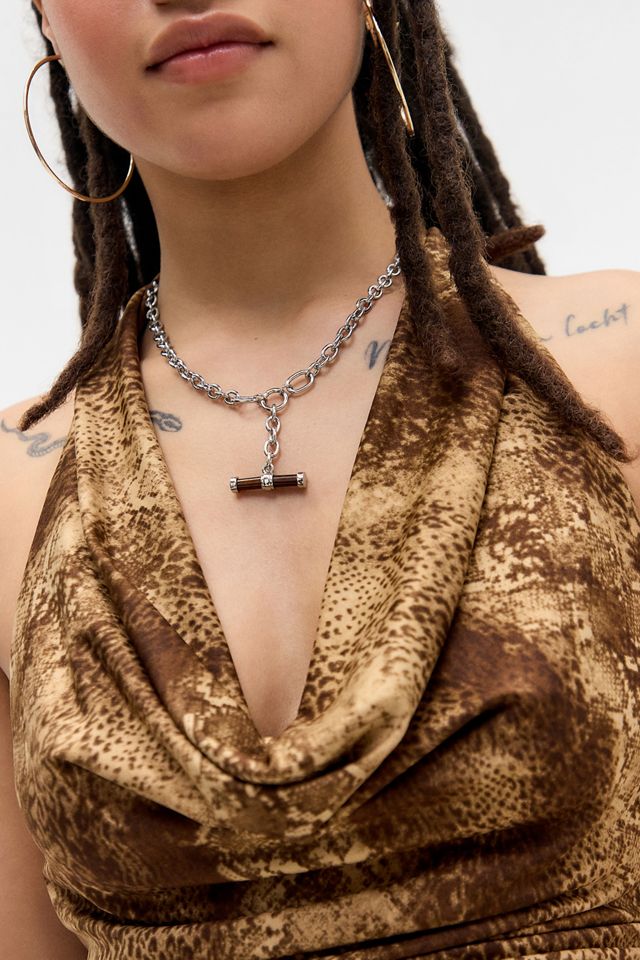 Collana con Ciondolo a T Smaltato Silence + Noise #1