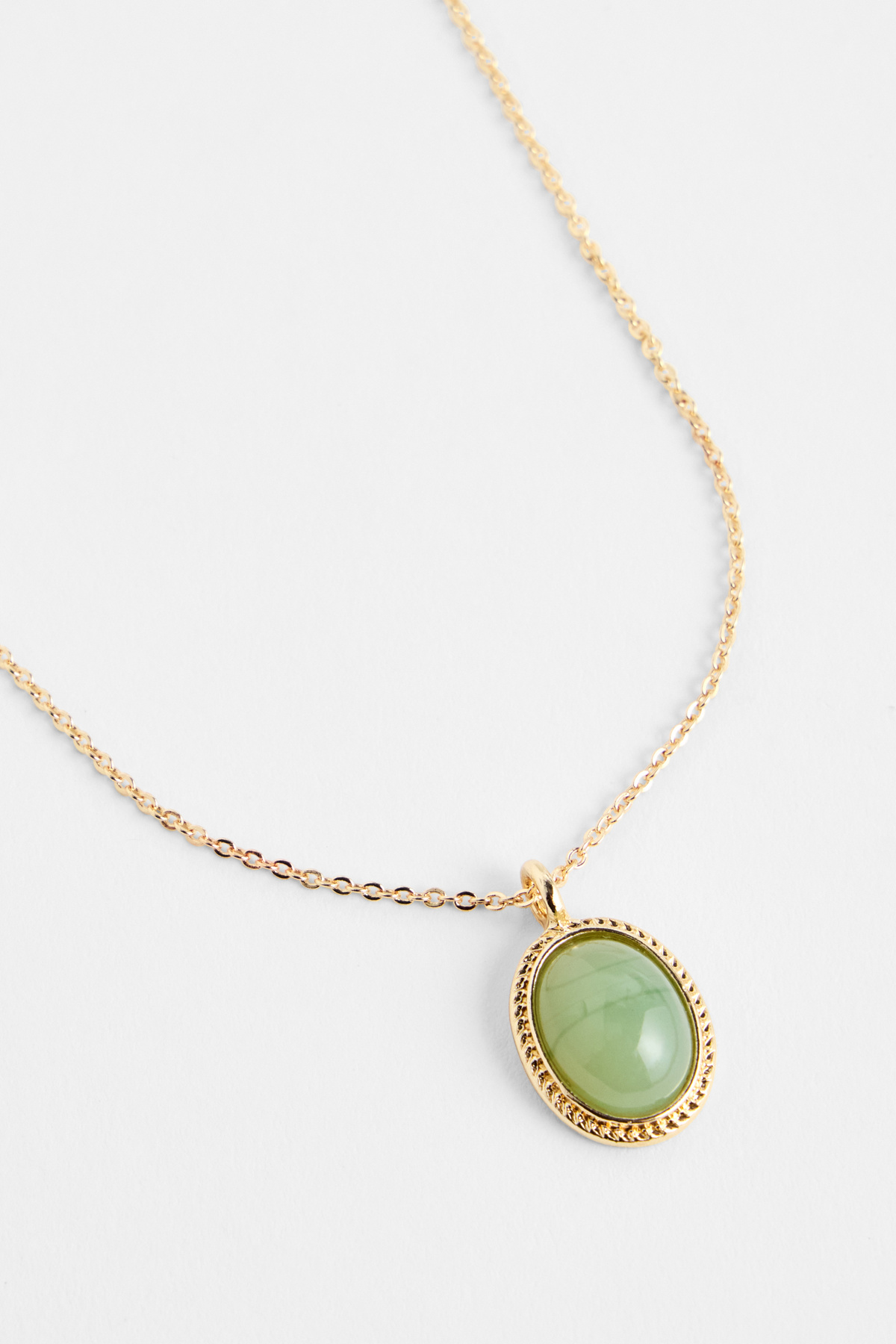 Silence + Noise Green Stone Pendant Necklace