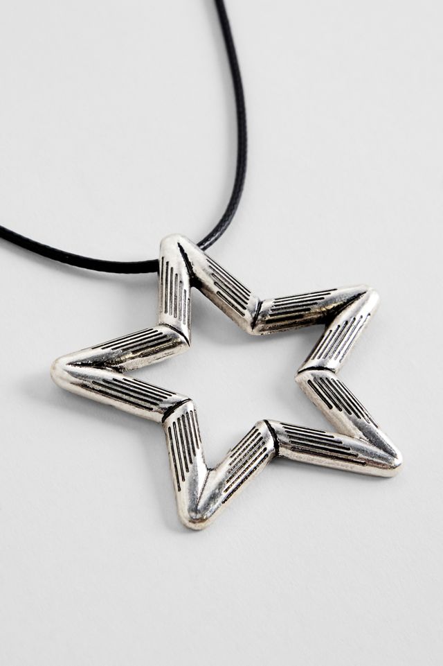 Silence + Noise Bamboo Star Cord Necklace #2