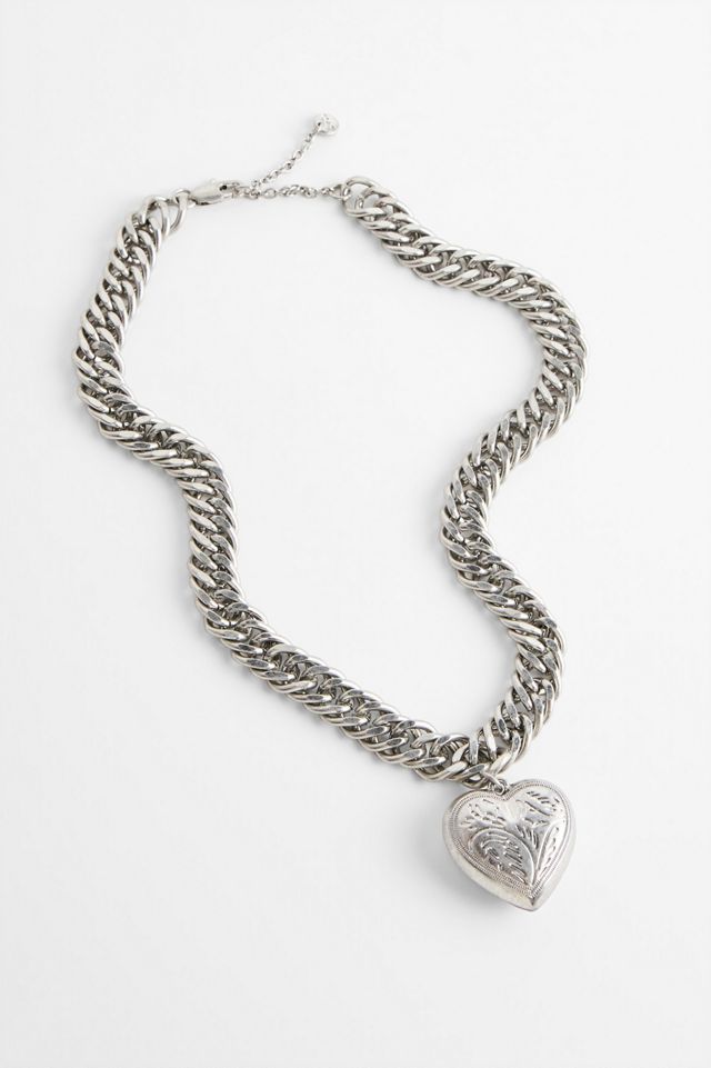 Collar de Cadena Gruesa con Corazón Silence + Noise #2