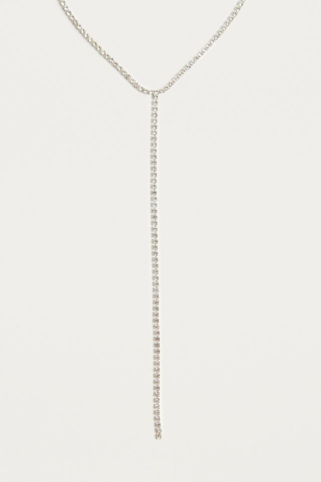 Rhinestone Lariat Necklace #1